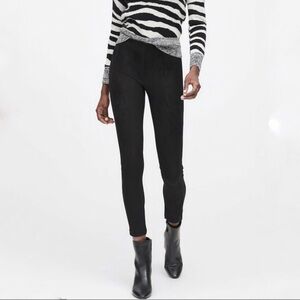 BANANA REPUBLIC Devon Black Faux Suede Legging Pants